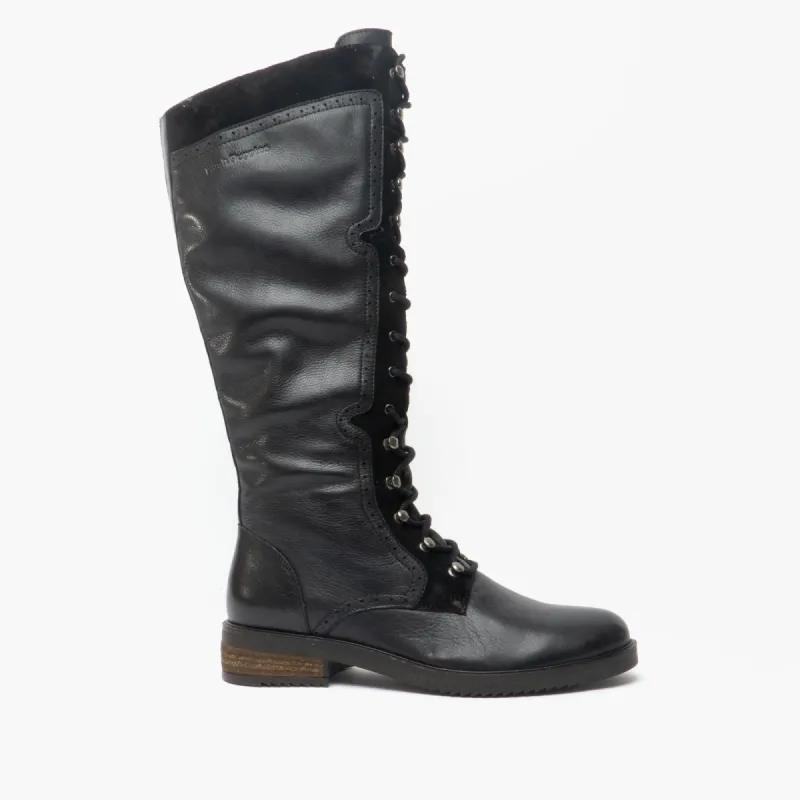 Hush Puppies RUDY Womens Leather Tall Boots Black sold by Shuperb