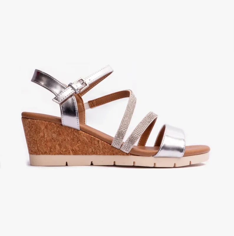 Lotus GOLDIE Womens Sandals Silver sold by Shuperb