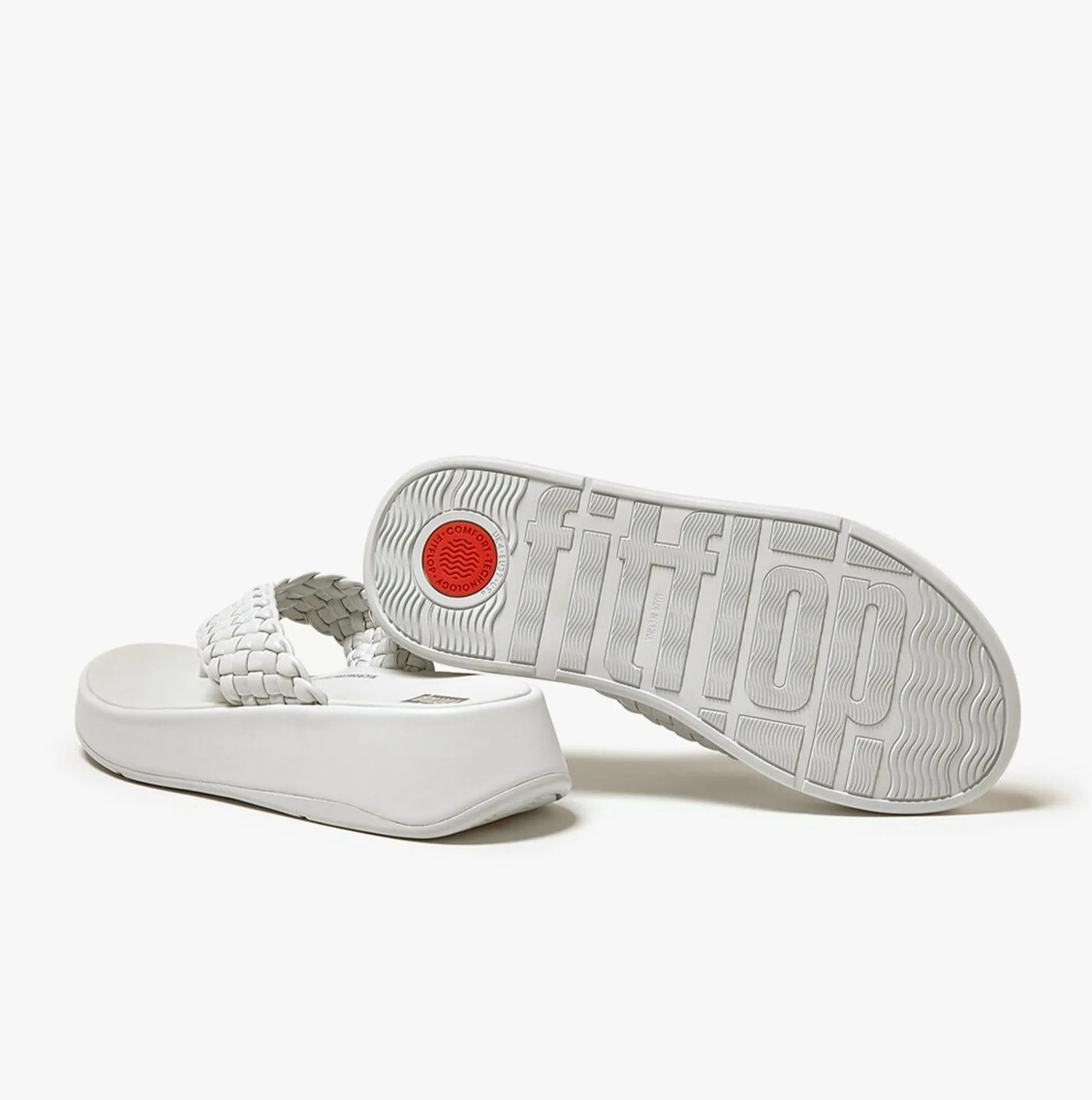 F-MODE WOVEN-LEATHER Womens Toe Post Sandals Seafoam Blue sold by Shuperb product image thumbnail 5