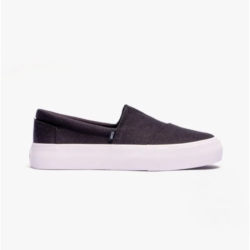 TOMS FENIX PLATFORM Womens Slip-On Trainers Black sold by Shuperb