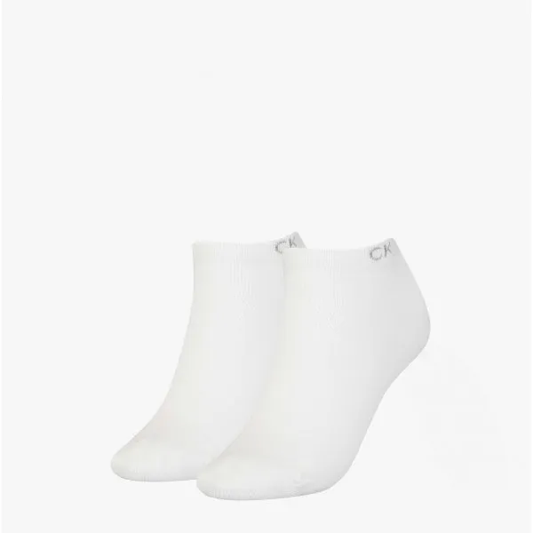 Calvin Klein 2 Pack Womens Ankle Trainer Socks White sold by Shuperb