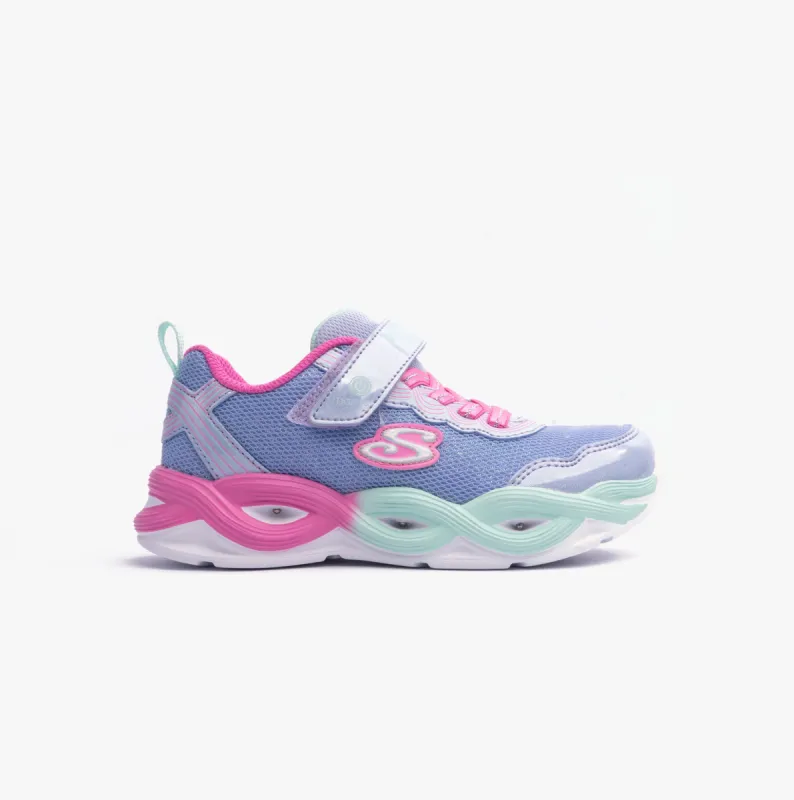 Skechers 303717L/PWMT S-LIGHTS: TWISTY GLOW Girls Trainers Periwinkle/Multi sold by Shuperb