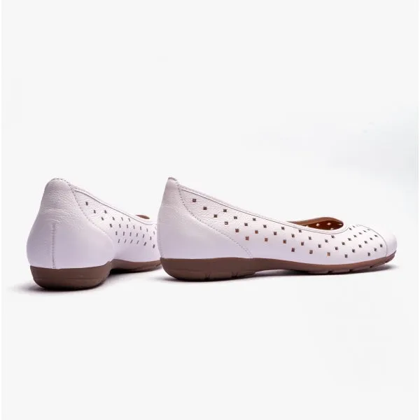 Gabor RUFFLE Womens Leather Ballet Flats White sold by Shuperb product image thumbnail 3