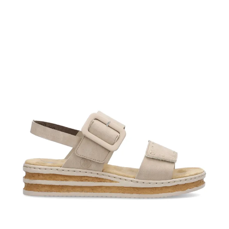 Rieker 62950-62 Womens Sandals Beige sold by Shuperb