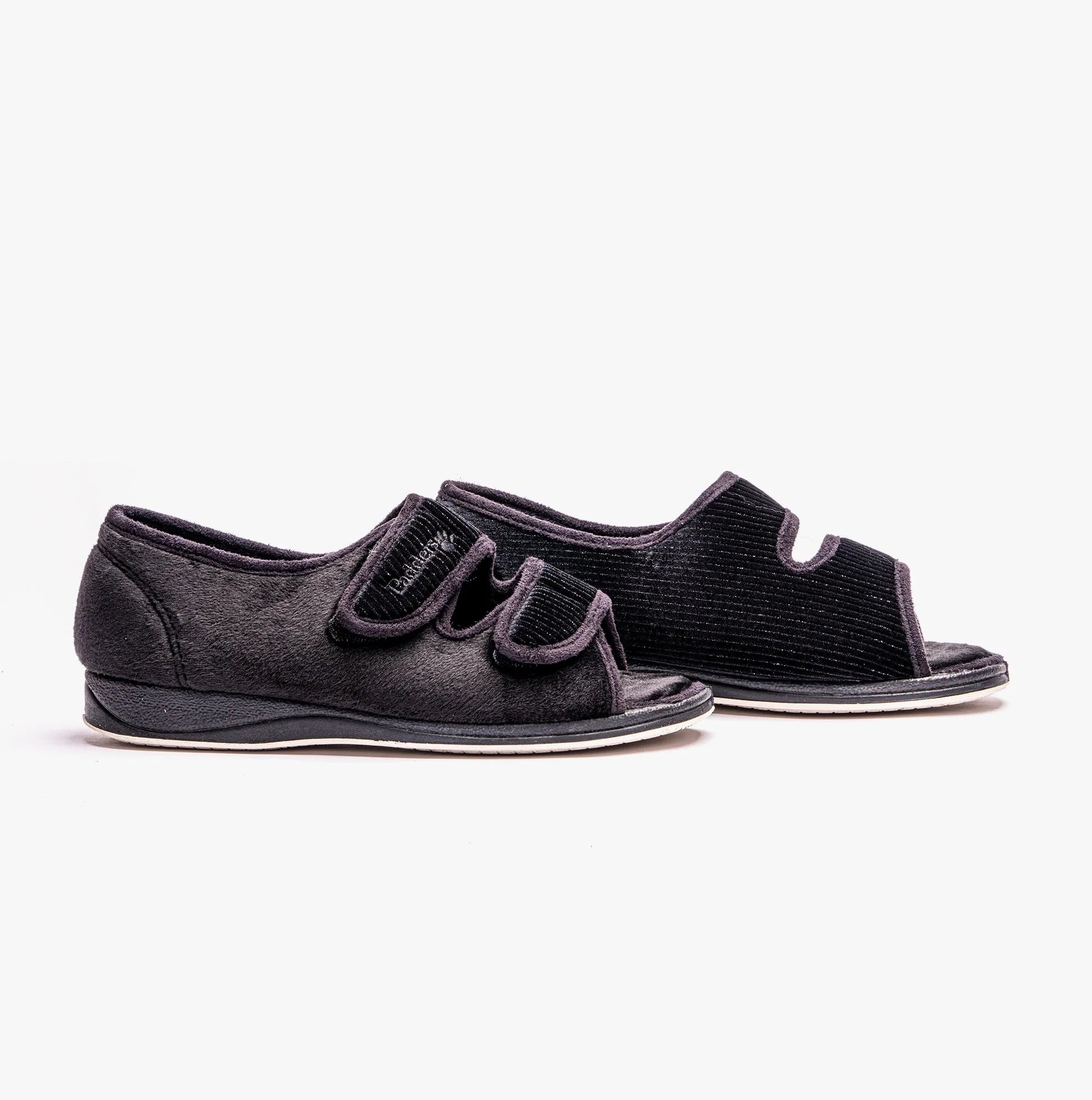 Padders LYDIA X Womens (6E Fit) Touch Fasten Slippers Black sold by Shuperb product image thumbnail 4