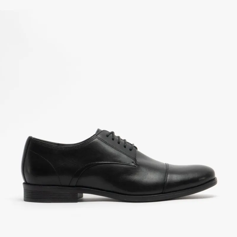 Hush Puppies OLLIE Mens Leather Toe Cap Shoes Black sold by Shuperb