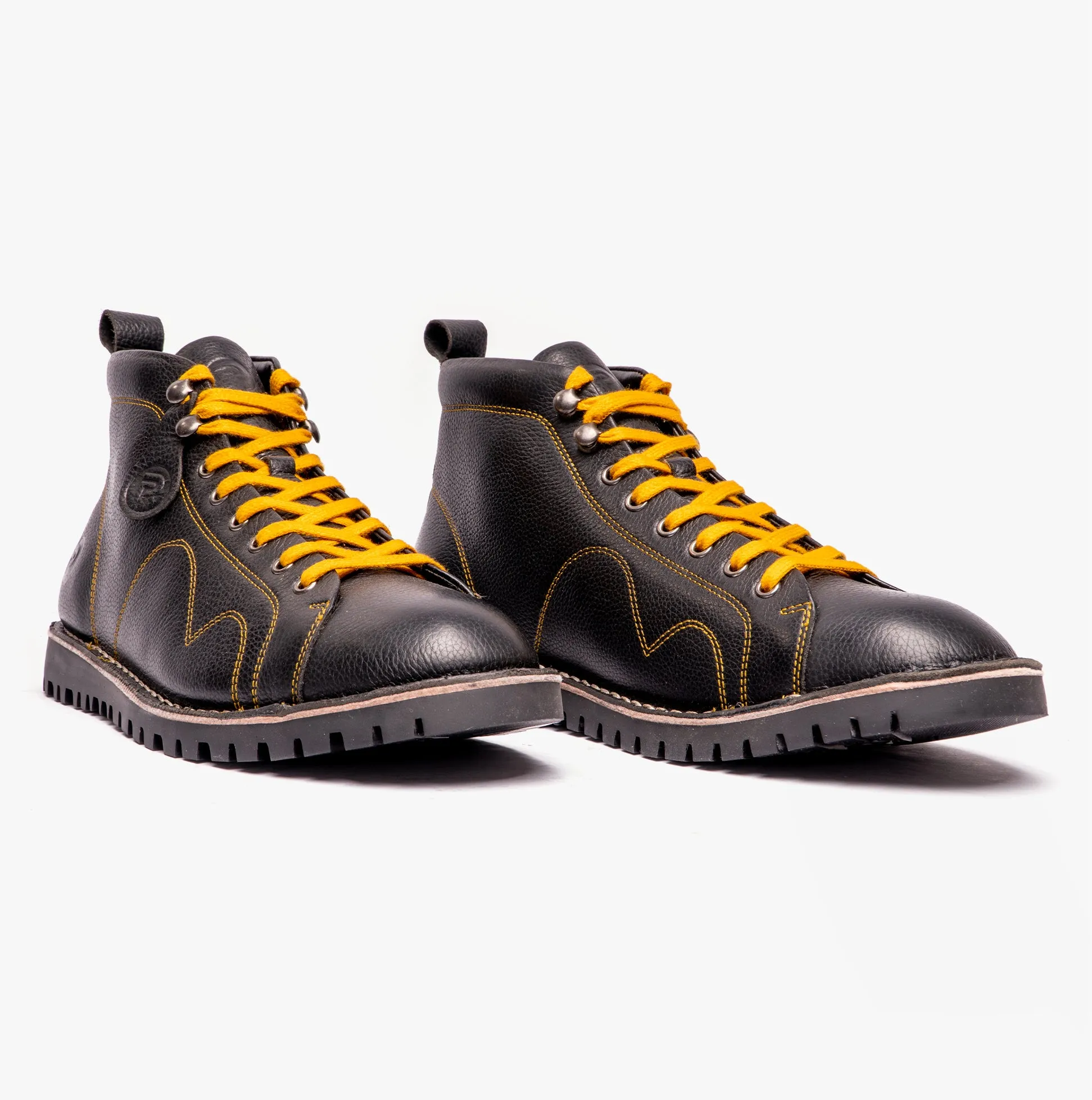 Popps 1961 MOD Mens Leather Monkey Boots Black sold by Shuperb product image thumbnail 2