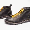 Popps 1961 MOD Mens Leather Boots Black sold by Shuperb