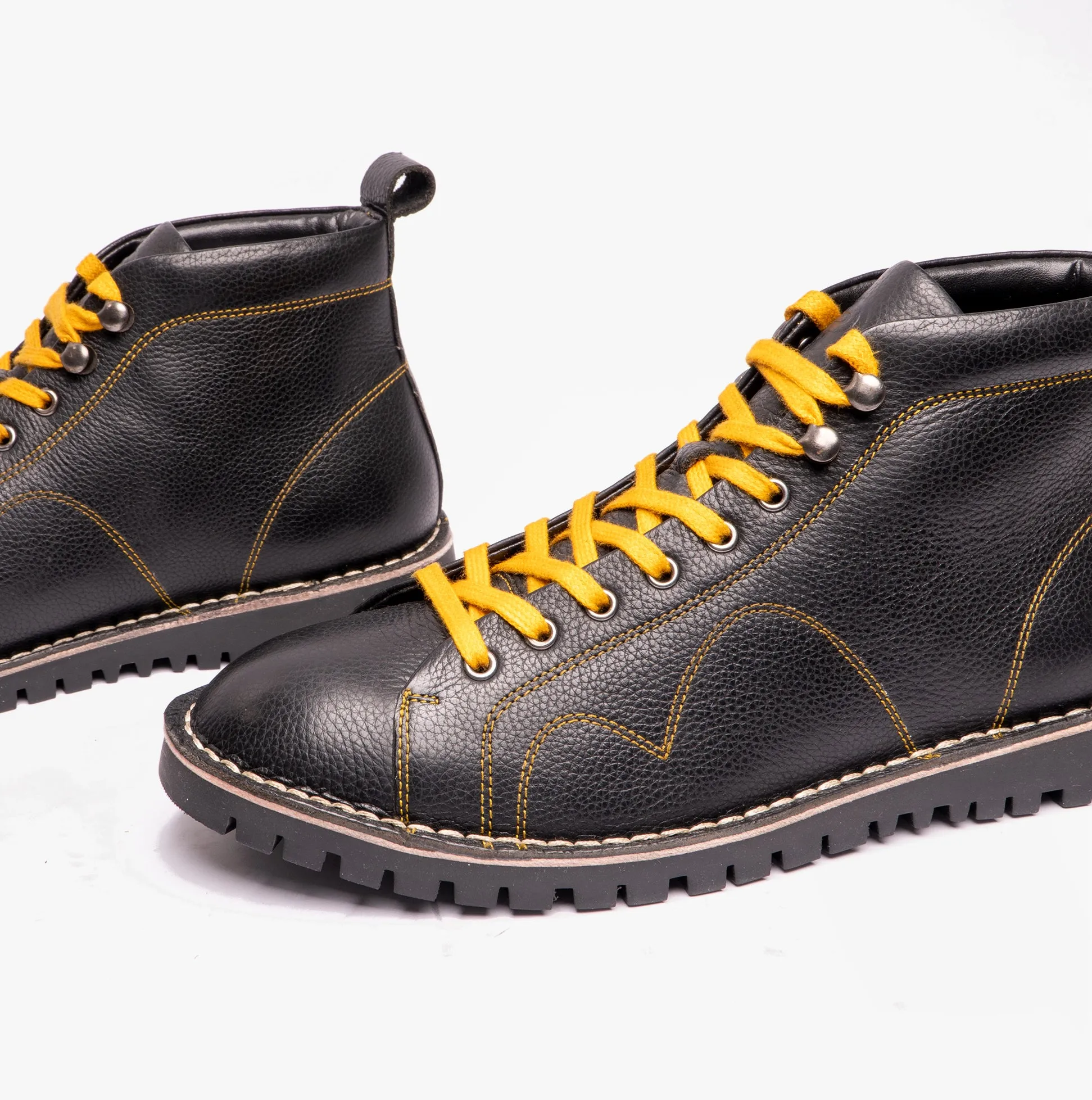 Popps 1961 MOD Mens Leather Monkey Boots Black sold by Shuperb product image thumbnail 4