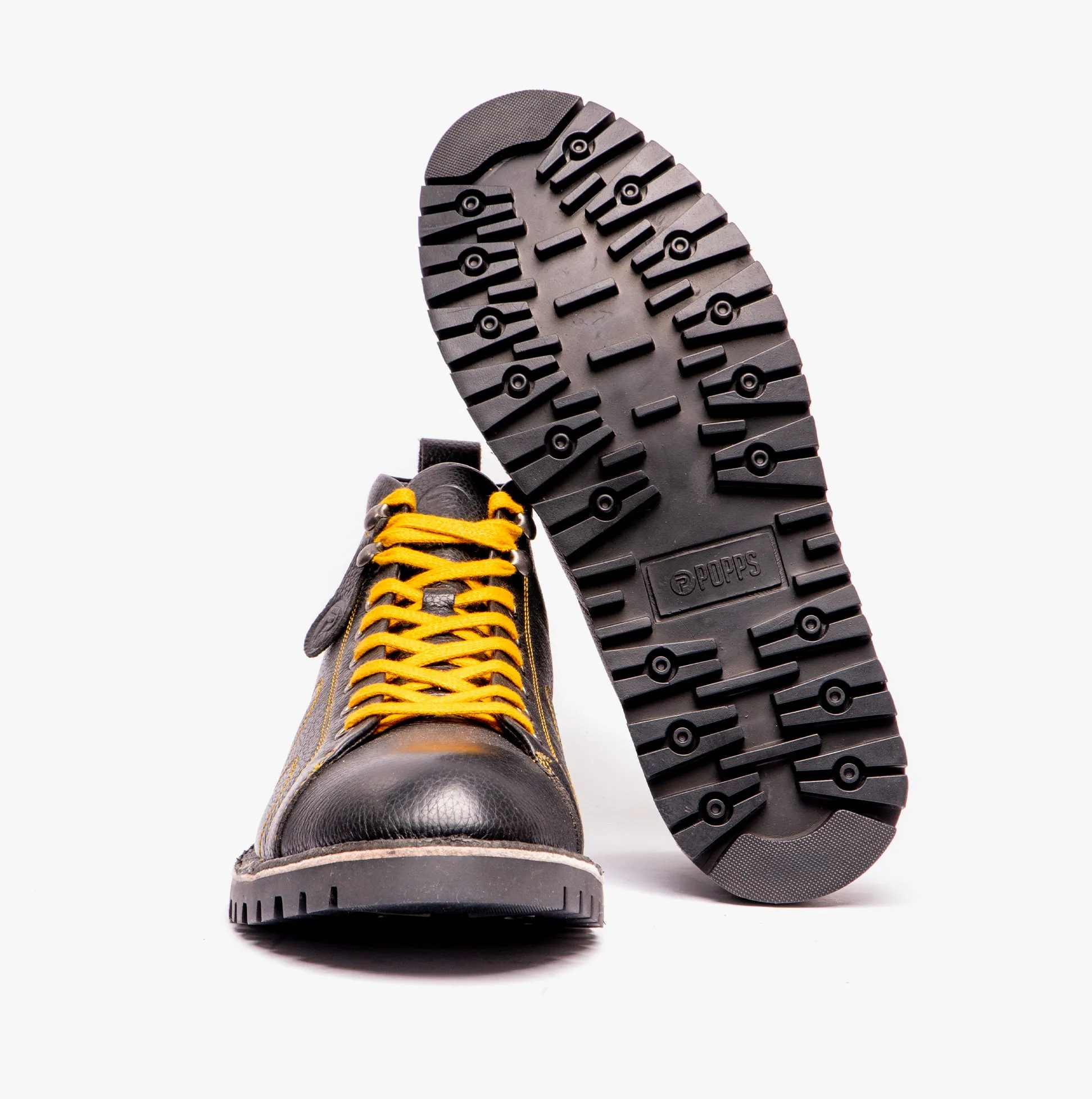 Popps 1961 MOD Mens Leather Monkey Boots Black sold by Shuperb product image thumbnail 3