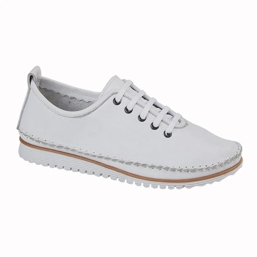 Mod Comfys L988G 5-Eye Lace Womens Leather Shoes White sold by Shuperb