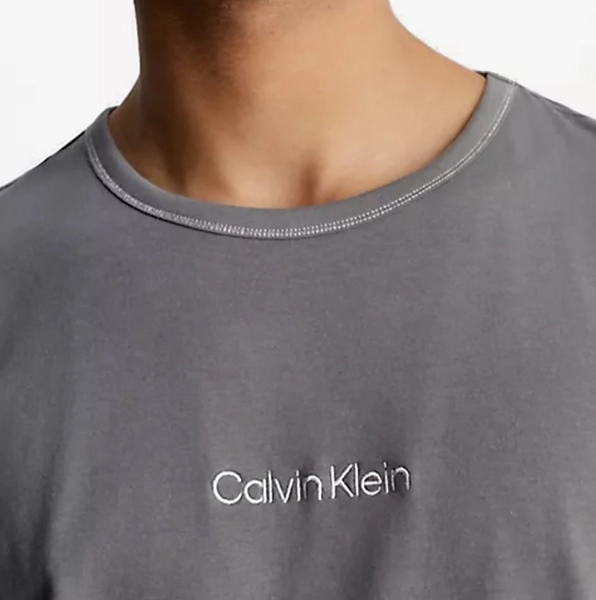 Calvin Klein FUTURE SHIFT Mens Lounge Crew Neck T-Shirt Grey sold by Shuperb product image thumbnail 5