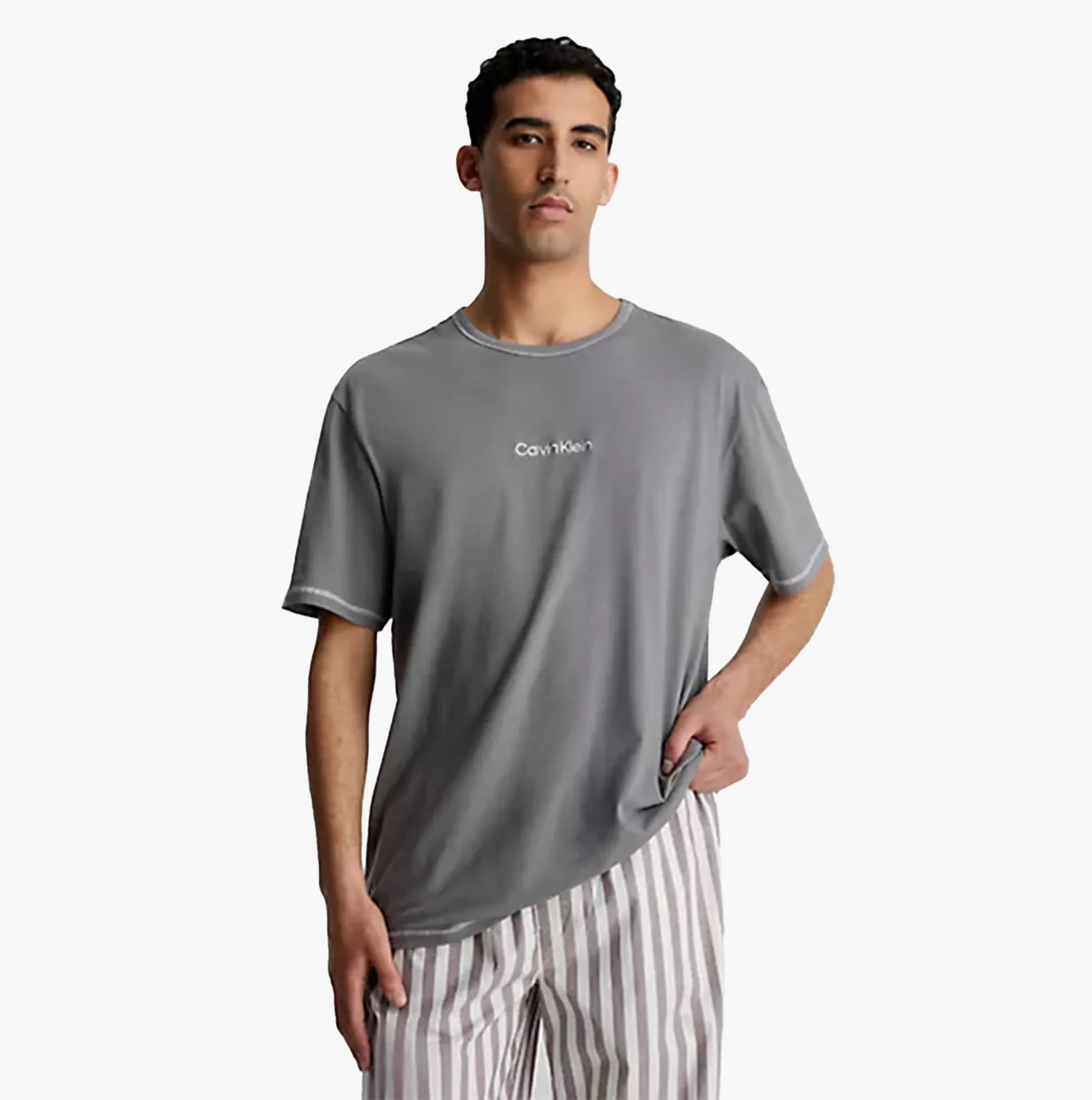 Calvin Klein FUTURE SHIFT Mens Lounge Crew Neck T-Shirt Grey sold by Shuperb product image thumbnail 4