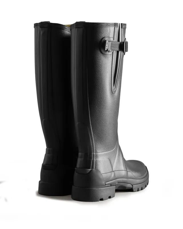 Hunter BALMORAL ADJUSTABLE 3MM Mens Wellies Black sold by Shuperb