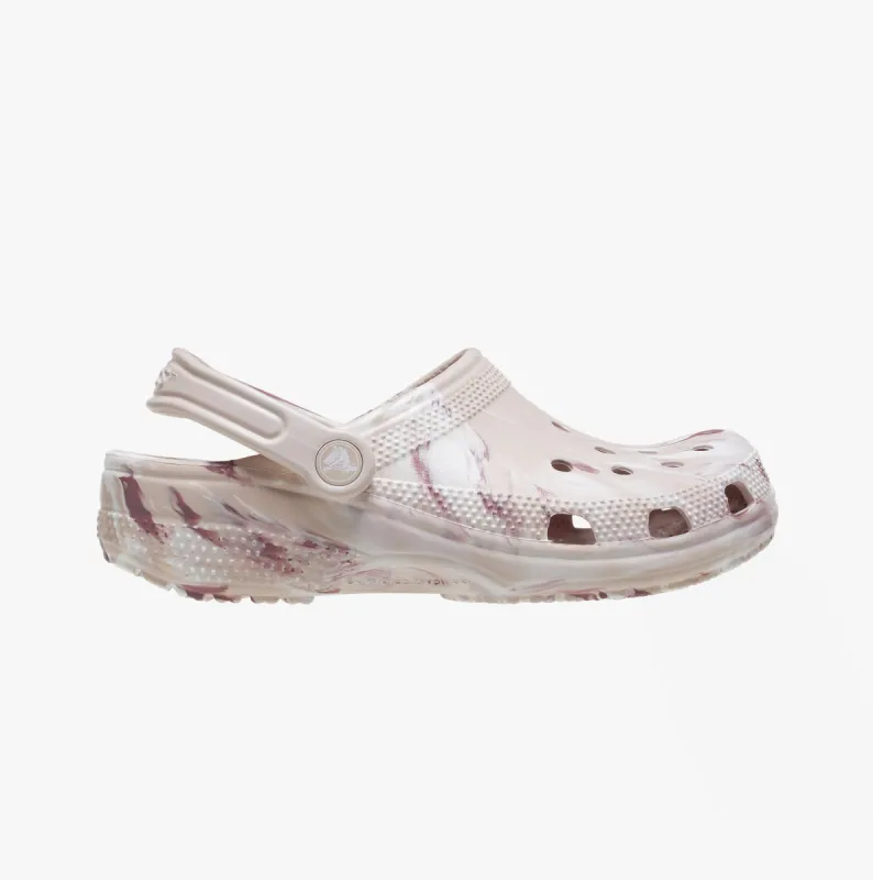 Crocs 206867-6WS CLASSIC MARBLED Womens Clogs Quartz/Multi made by Crocs