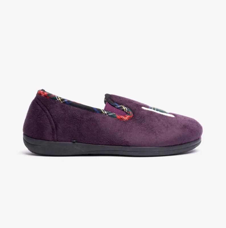 Padders DANDIE Womens (EE/EEE Fit) Full Slippers Purple sold by Shuperb