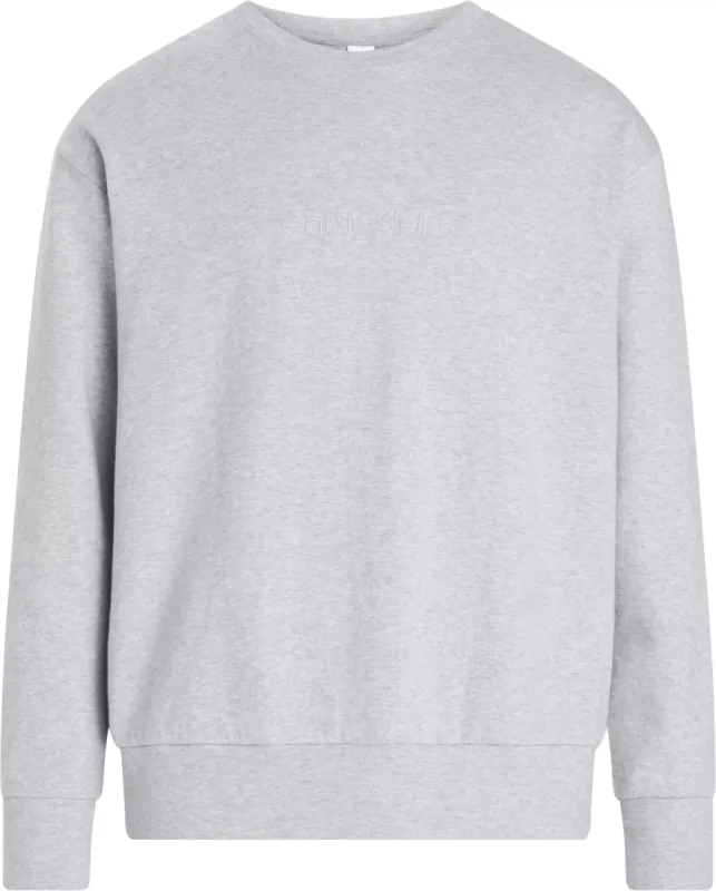 Calvin Klein MODERN TERRY Mens Sweatshirt Grey Heather made by Calvin Klein