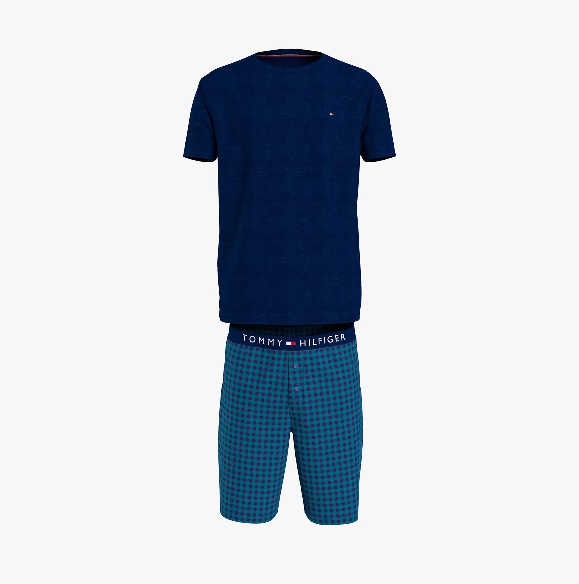 SHORT WOVEN Mens Pyjama Set Desert Sky/Heritage Gingham sold by Shuperb product image thumbnail 3