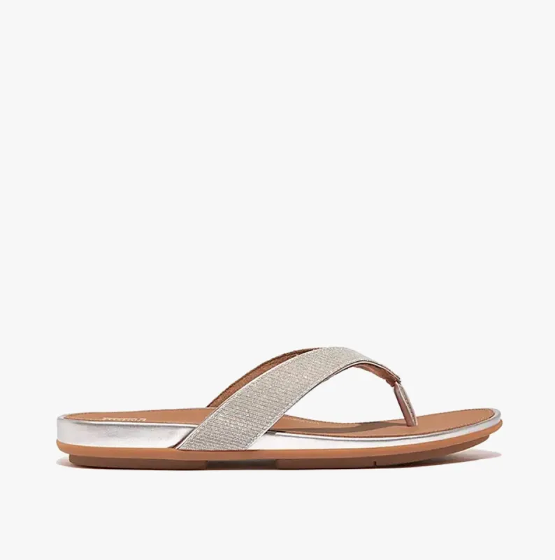 GRACIE SHIMMERLUX Womens Flip Flops Silver sold by Shuperb