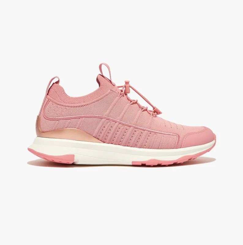 FitFlop VITAMIN FF METAL-POP KNIT Womens Trainers Corralina/Rose Gold sold by Shuperb