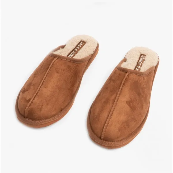 Jack & Jones DUDELY Mens Microfiber Mule Slippers Almond sold by Shuperb product image thumbnail 2