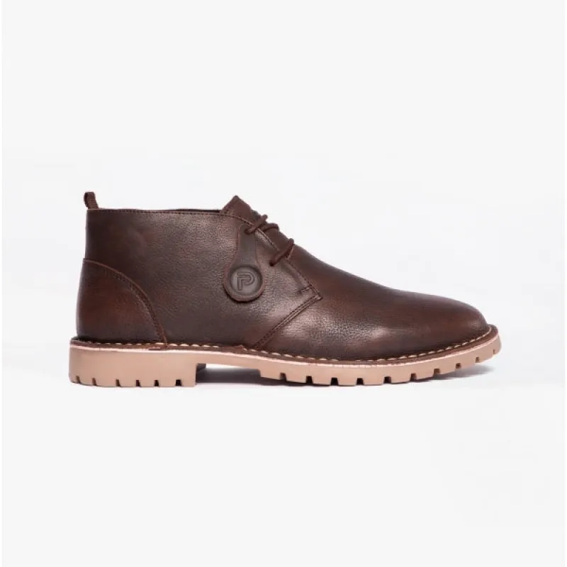 Popps COOPER Mens Desert Boots Dark Brown sold by Shuperb