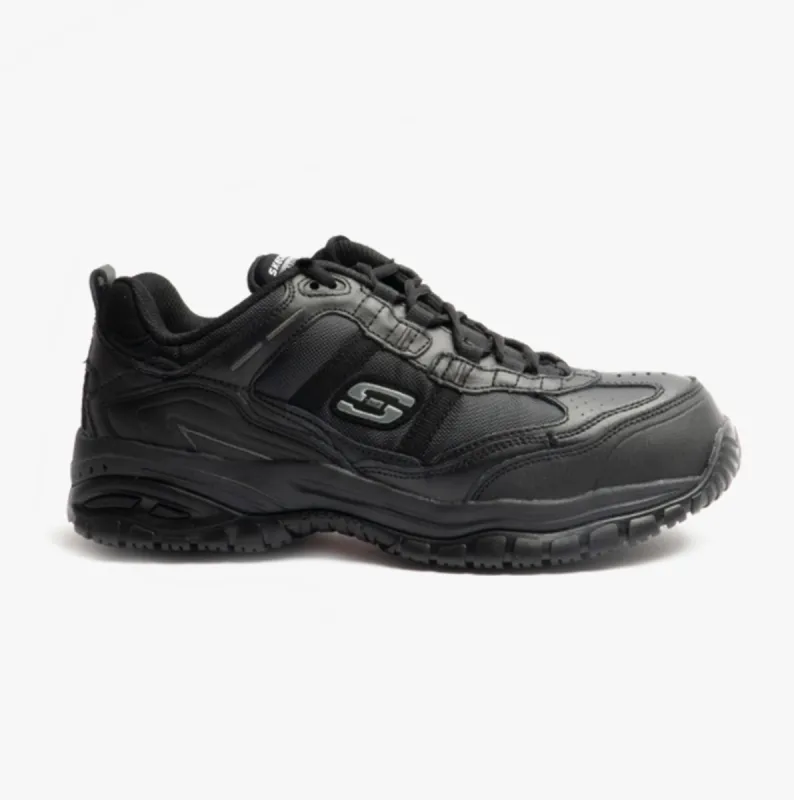Skechers Work SOFT STRIDE-GRINNEL Mens Safety Trainers Black sold by Shuperb