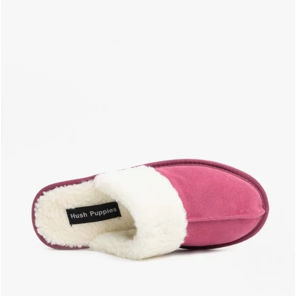 Hush Puppies ARIANNA Womens Suede Mule Slippers Pink sold by Shuperb product image thumbnail 5