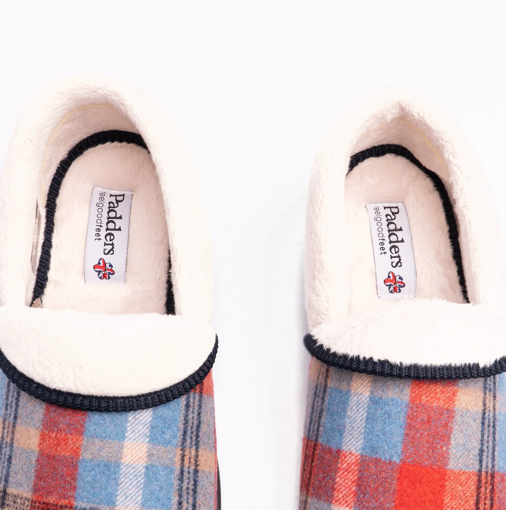 MELLOW Ladies (EE Fit) Full Slippers Blue Combi sold by Shuperb product image thumbnail 5
