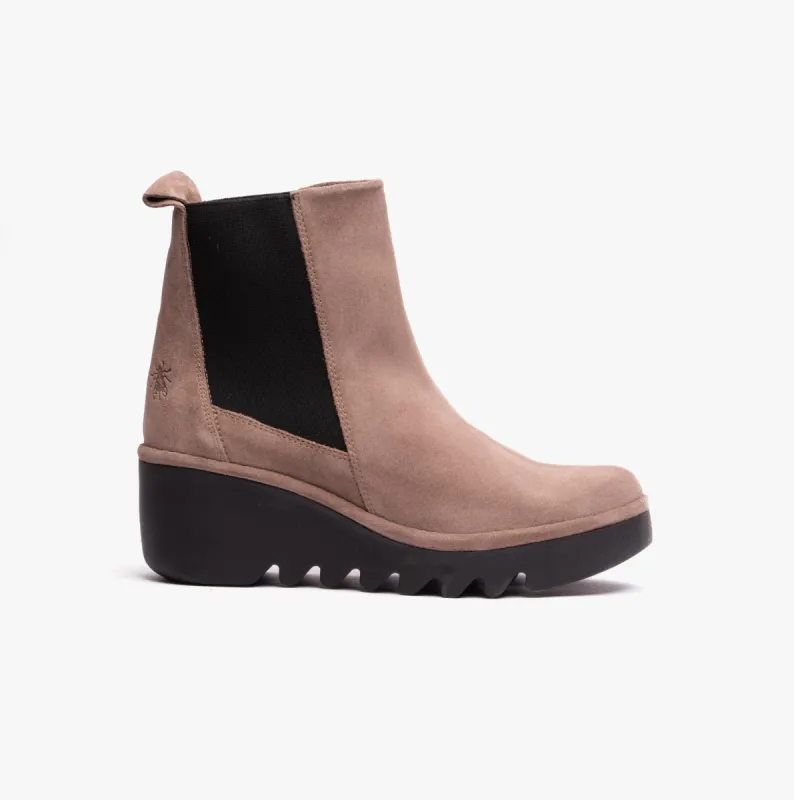 Fly London BAGU233FLY Womens Ankle Boots Taupe sold by Shuperb