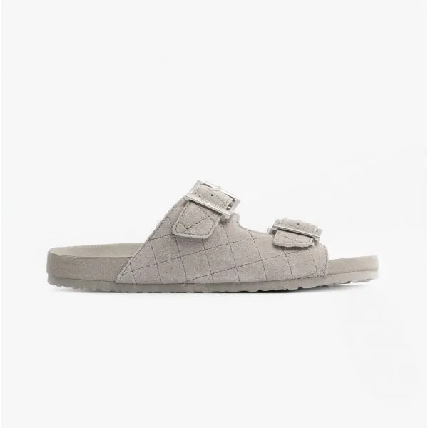 Barbour ELLIS Womens Suede Mule Slippers Grey sold by Shuperb