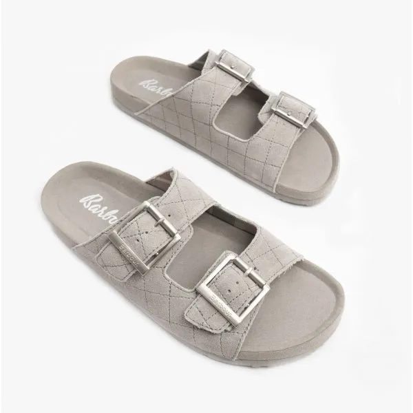 Barbour ELLIS Womens Suede Mule Slippers Grey sold by Shuperb product image thumbnail 3
