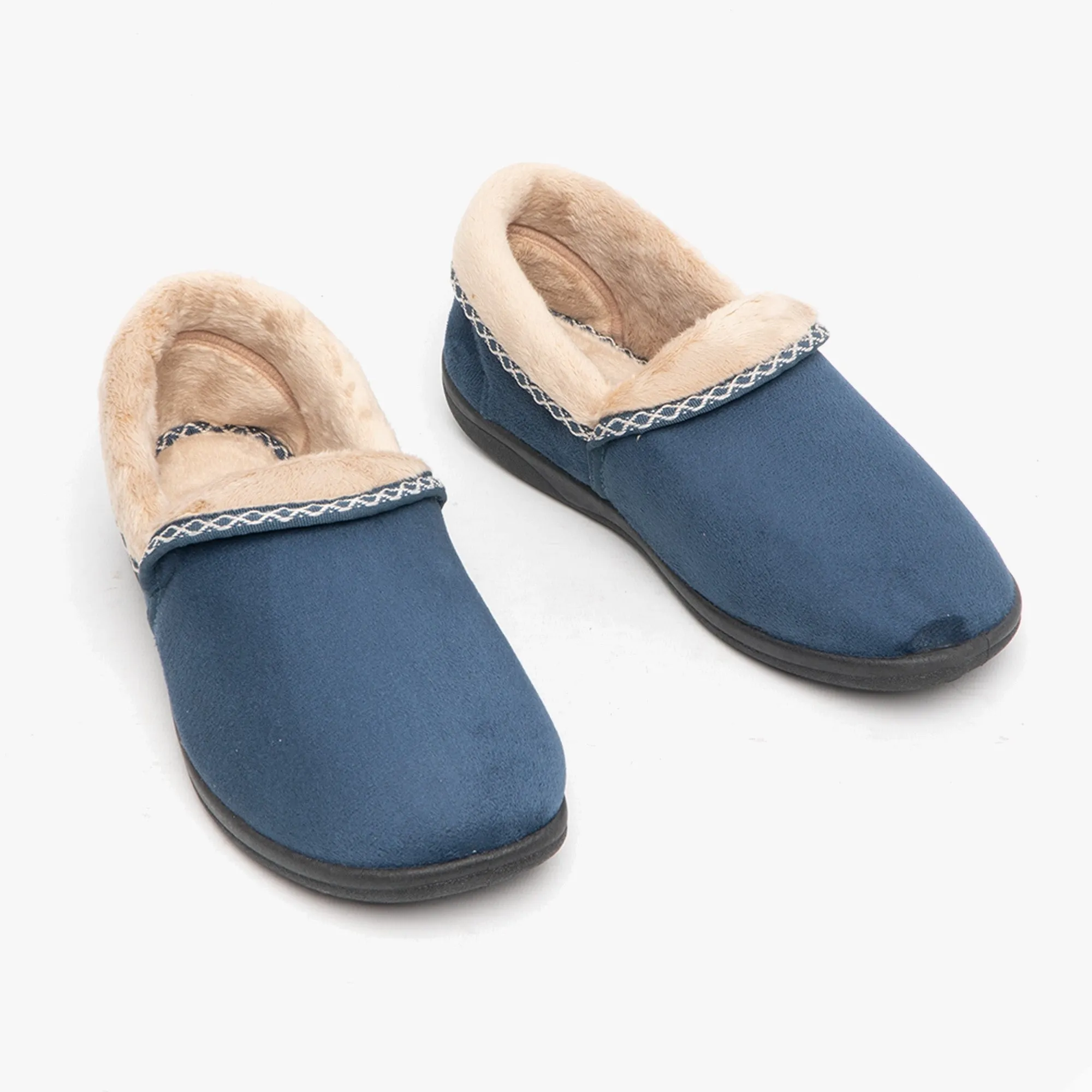 Padders MELLOW Womens (2E Fit) Full Slippers Denim Blue sold by Shuperb product image thumbnail 3