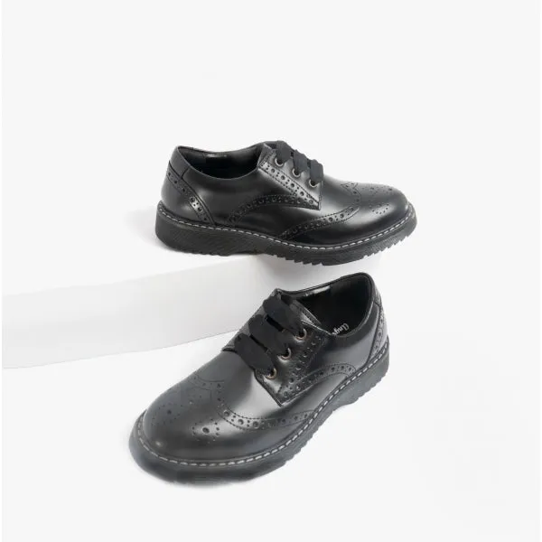 Start-Rite IMPULSIVE Girls Leather Lace Up School Shoes Hi Shine Black sold by Shuperb product image thumbnail 3