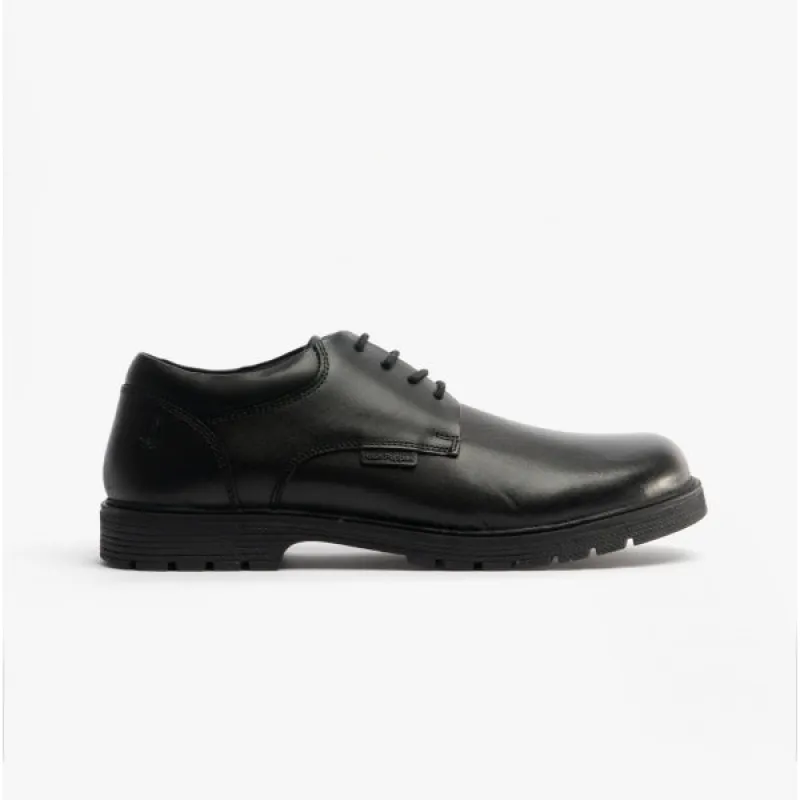 Hush Puppies TRISTAN Boys Leather School Shoes Black sold by Shuperb