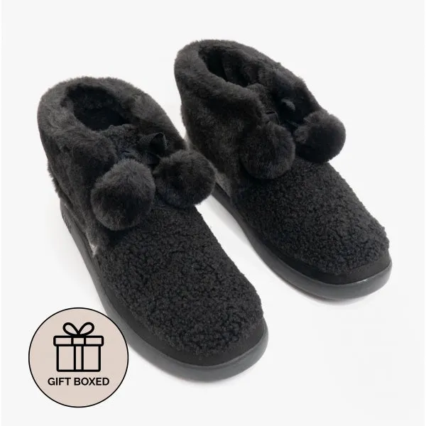 TOMS CELESTE Womens Faux Shearling Boot Slippers Black sold by Shuperb product image thumbnail 2