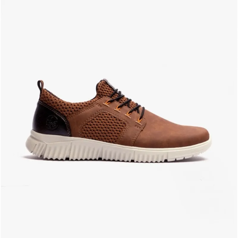 Rieker B7588-24 Mens Trainers Brown made by Rieker