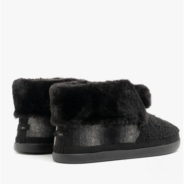 TOMS CELESTE Womens Faux Shearling Boot Slippers Black sold by Shuperb product image thumbnail 4