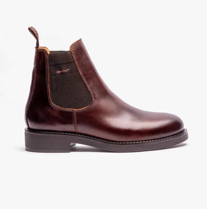PREPDALE Mens Leather Chelsea Boots Cognac sold by Shuperb