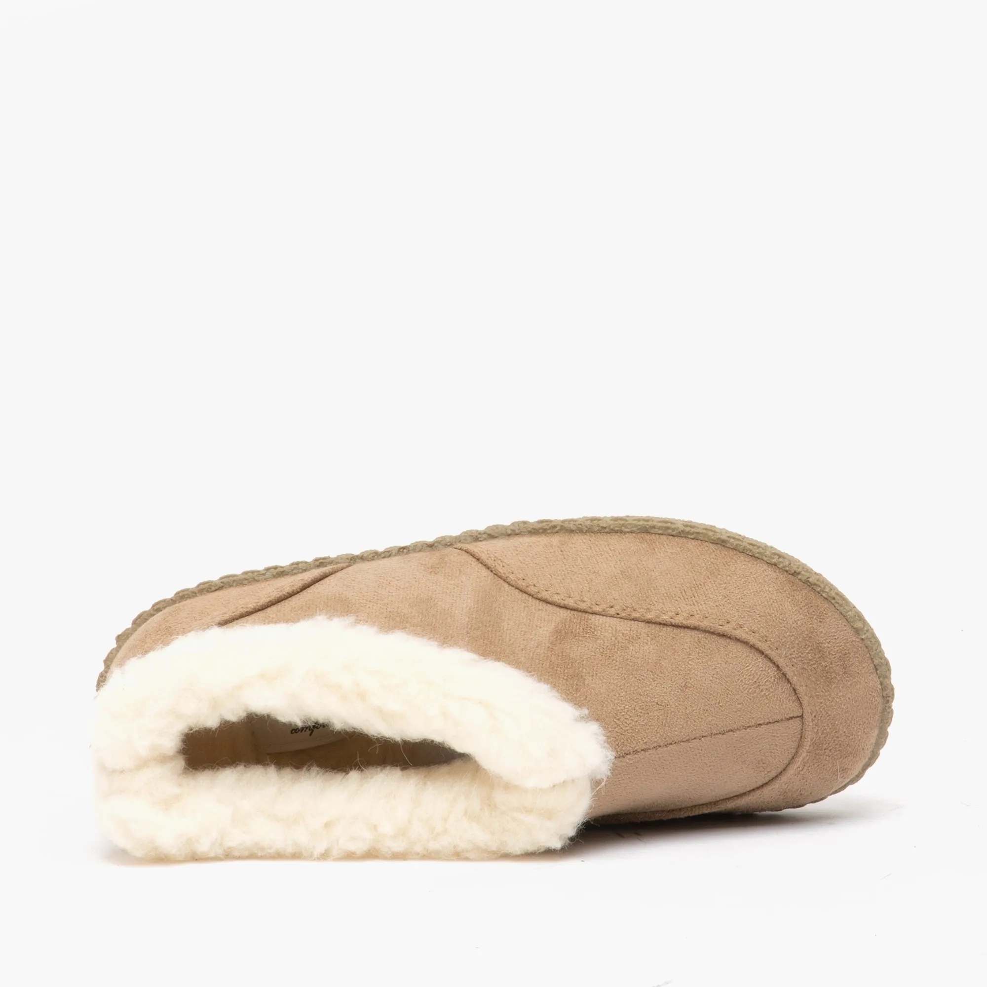 HOS Comfort CATHIE Womens Faux Fur Collar Full Slippers Tan sold by Shuperb product image thumbnail 5
