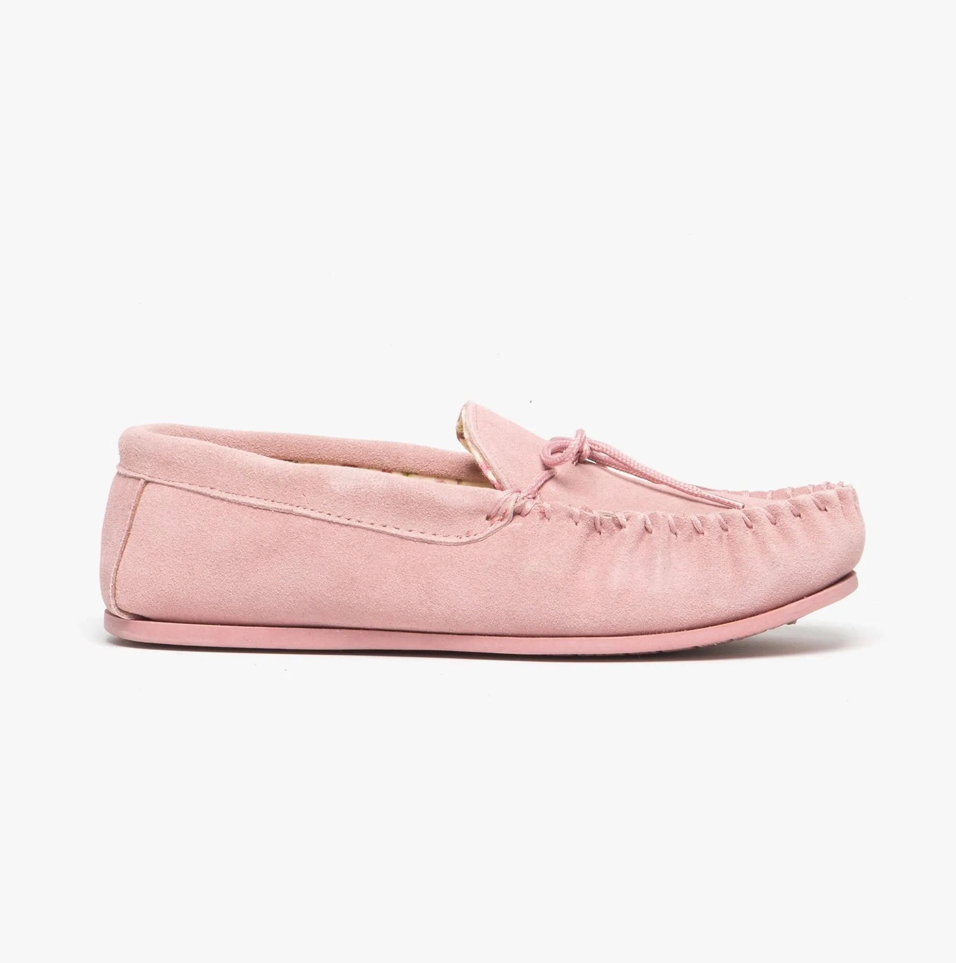 Mokkers LILY Womens Suede Moccasin Slippers Pink sold by Shuperb