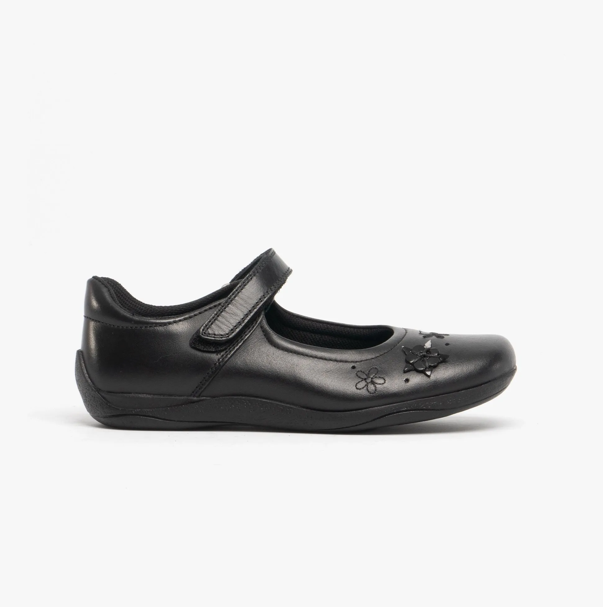 CANDY JNR Girls Leather School Shoes Black sold by Shuperb