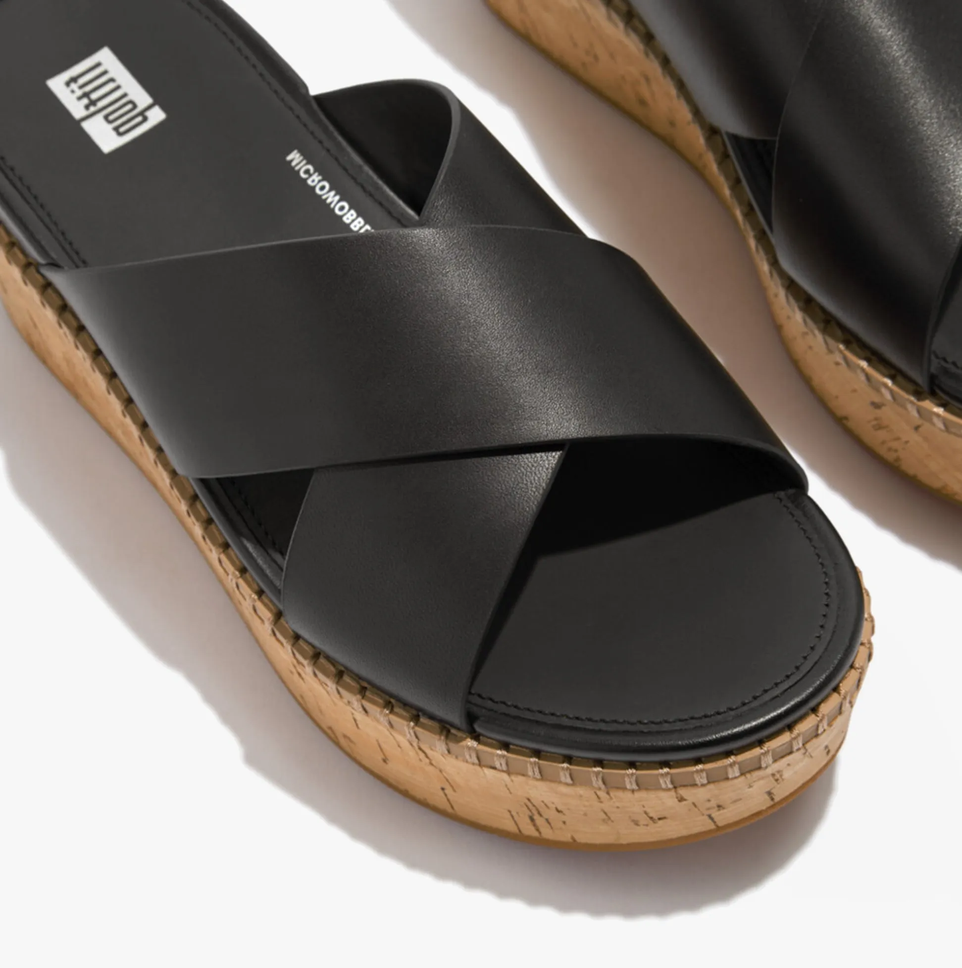 FitFlop ELOISE LEATHER Womens Cross Slides Black sold by Shuperb product image thumbnail 5