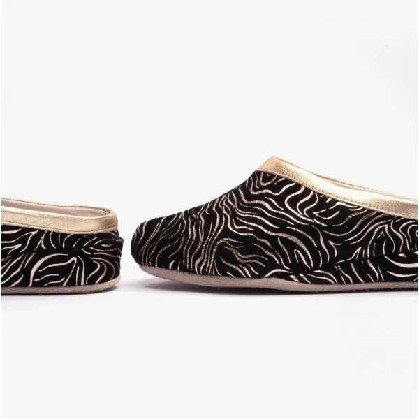 Chaleur SORELLA Womens Mule Slippers Black/Gold sold by Shuperb product image thumbnail 4