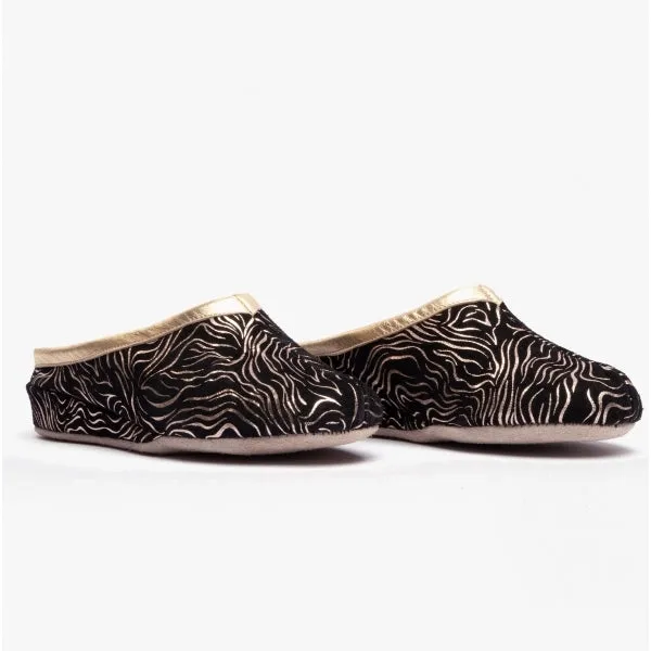 Chaleur SORELLA Womens Mule Slippers Black/Gold sold by Shuperb product image thumbnail 2