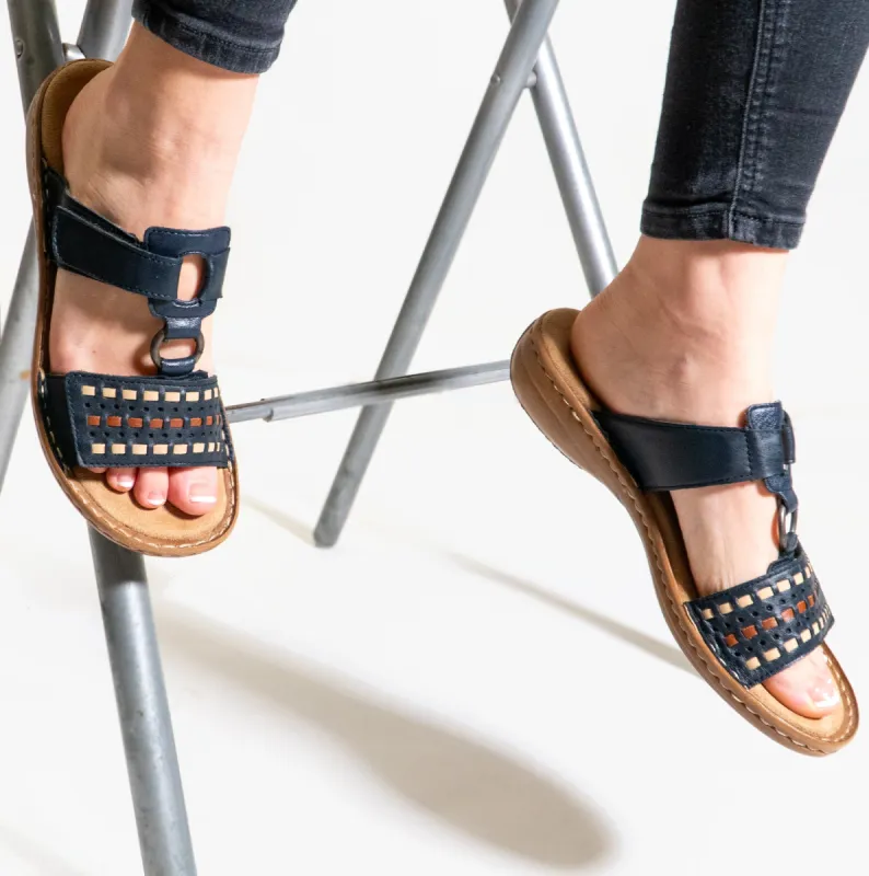 Rieker 60842-14 Womens Sandals Blue sold by Shuperb