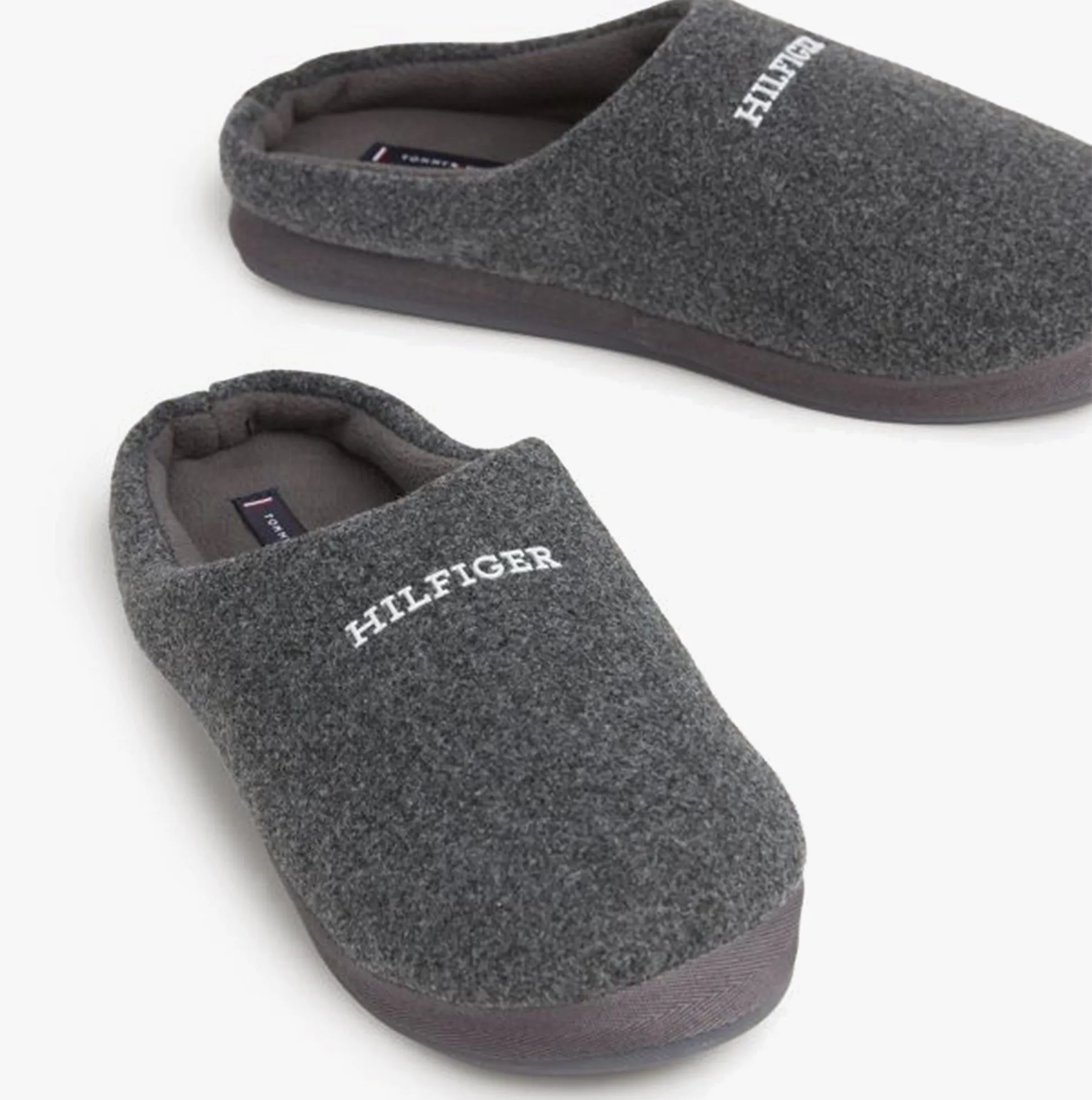 HILFIGER WARM FELT HOME Mens Slippers Dark Ash sold by Shuperb product image thumbnail 3