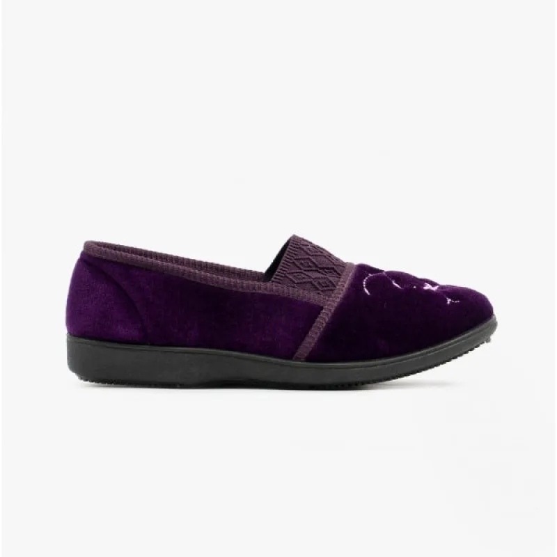 JOANNA Ladies Full Slippers Purple sold by Shuperb