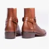 Club Cubano LAMBRO Mens Leather Cuban Heel Boots Cognac sold by Shuperb