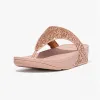 FitFlop LULU GLITTER Womens Toe Post Sandals Rose Gold sold by Shuperb